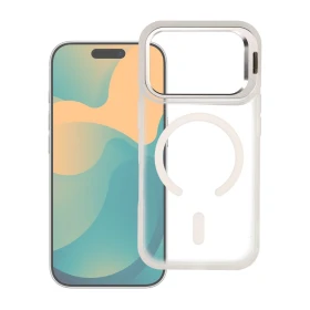 Case for iPhone 17 Pro Max / 18 Pro Max Forcell F-Protect Shadow Stand Premium compatible with MagSafe silver