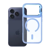 Case for iPhone 17 Pro / 18 Pro Forcell F-Protect Shadow Stand Premium compatible with MagSafe light blue