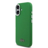 Zadní kryt Lacoste PVC Iconic Petit Pique Metal Logo MagSafe pro Apple iPhone 18 Pro Max, estragon