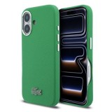 Zadní kryt Lacoste PVC Iconic Petit Pique Metal Logo MagSafe pro Apple iPhone 18 Pro, estragon