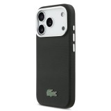 Zadní kryt Lacoste PVC Iconic Petit Pique Metal Logo MagSafe pro Apple iPhone 18 Pro Max, černá