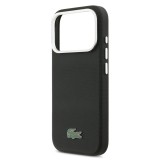 Zadní kryt Lacoste PVC Iconic Petit Pique Metal Logo MagSafe pro Apple iPhone 18 Pro Max, černá