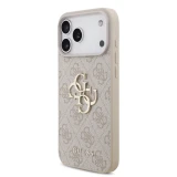 Guess PU 4G Metal Logo Zadní Kryt pro iPhone 18 Pro Max Pink