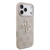 Guess PU 4G Metal Logo Zadní Kryt pro iPhone 18 Pro Max Pink