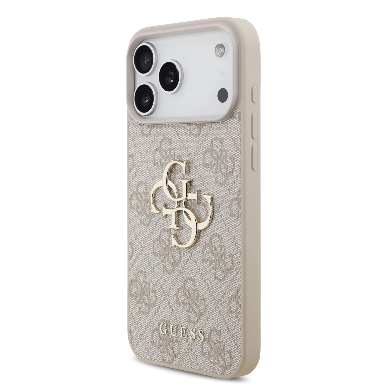 Guess PU 4G Metal Logo Zadní Kryt pro iPhone 18 Pro Max Pink