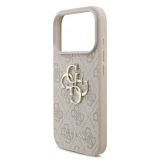 Guess PU 4G Metal Logo Zadní Kryt pro iPhone 18 Pro Pink