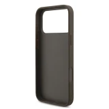 Guess PU 4G Metal Logo Zadní Kryt pro iPhone 18 Pro Max Brown
