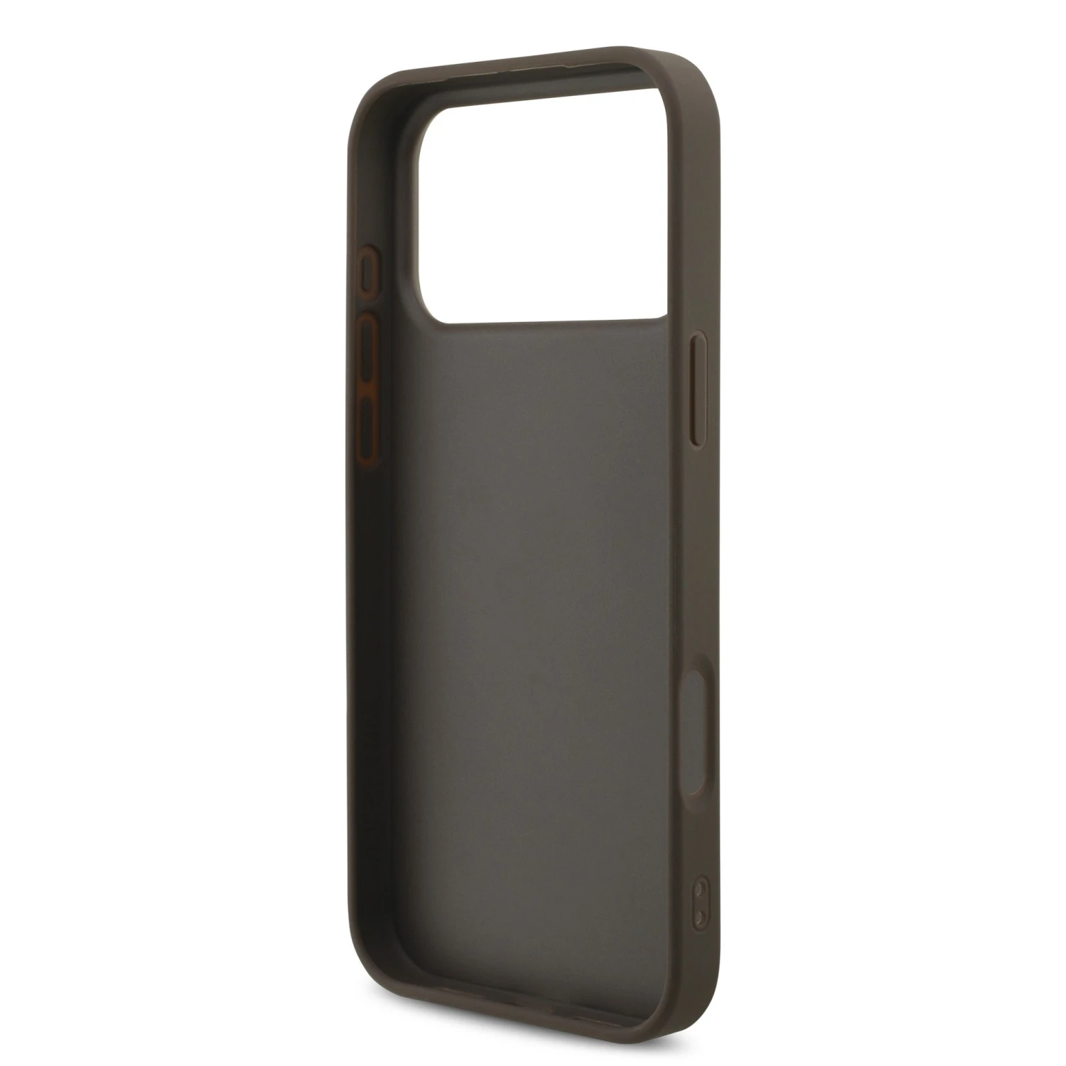 Guess PU 4G Metal Logo Zadní Kryt pro iPhone 18 Pro Max Brown