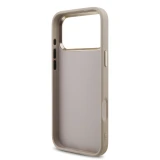 Guess PU Leather 4G Metal Logo Gold Frame Zadní Kryt pro iPhone 18 Pro Max Pink
