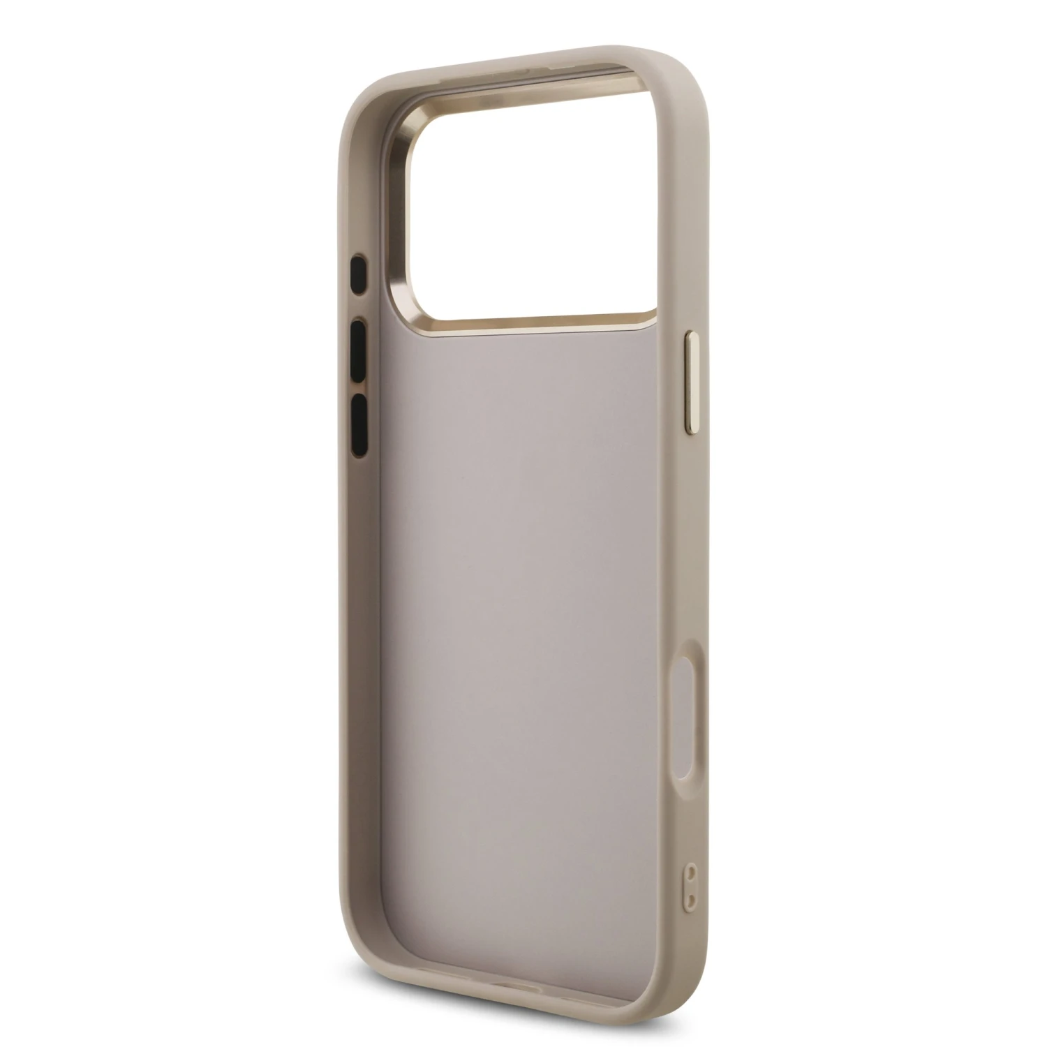 Guess PU Leather 4G Metal Logo Gold Frame Zadní Kryt pro iPhone 18 Pro Max Pink