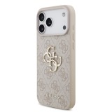 Zadní kryt Guess PU 4G Metal Logo Strap pro Apple iPhone 18 Pro Max, růžová