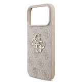 Zadní kryt Guess PU 4G Metal Logo Strap pro Apple iPhone 18 Pro, růžová