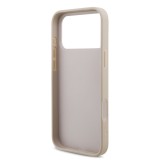 Zadní kryt Guess PU 4G Metal Logo Strap pro Apple iPhone 18 Pro, růžová