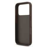 Zadní kryt Guess PU 4G Metal Logo Strap pro Apple iPhone 18 Pro Max, hnědá