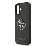 Zadní kryt Guess PU 4G Metal Logo Strap pro Apple iPhone 18 Pro Max, černá