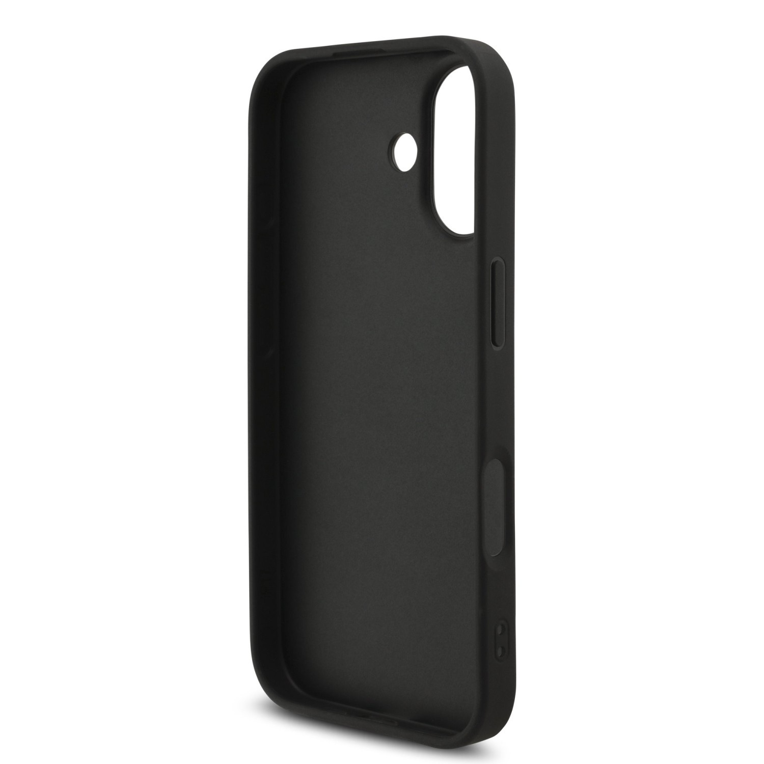 Zadní kryt Guess PU 4G Metal Logo Strap pro Apple iPhone 18 Pro Max, černá