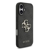 Zadní kryt Guess PU 4G Metal Logo Strap pro Apple iPhone 18 Pro, černá