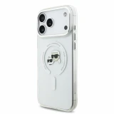 Karl Lagerfeld IML K&CH Heads Metal Frame MagSafe Zadní Kryt pro iPhone 18 Pro Max White