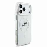Karl Lagerfeld IML K&CH Heads Metal Frame MagSafe Zadní Kryt pro iPhone 18 Pro Max White