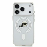 Karl Lagerfeld IML K&CH Heads Metal Frame MagSafe Zadní Kryt pro iPhone 18 Pro White