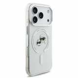 Karl Lagerfeld IML K&CH Heads Metal Frame MagSafe Zadní Kryt pro iPhone 18 Pro White