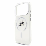 Karl Lagerfeld IML K&CH Heads Metal Frame MagSafe Zadní Kryt pro iPhone 18 Pro White