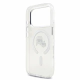 Karl Lagerfeld IML K&CH Heads Metal Frame MagSafe Zadní Kryt pro iPhone 18 Pro White