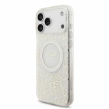 Guess IML Flowers Allover Strap MagSafe Zadní Kryt pro iPhone 18 Pro Max White