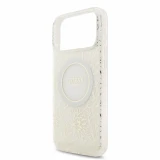 Guess IML Flowers Allover Strap MagSafe Zadní Kryt pro iPhone 18 Pro Max White