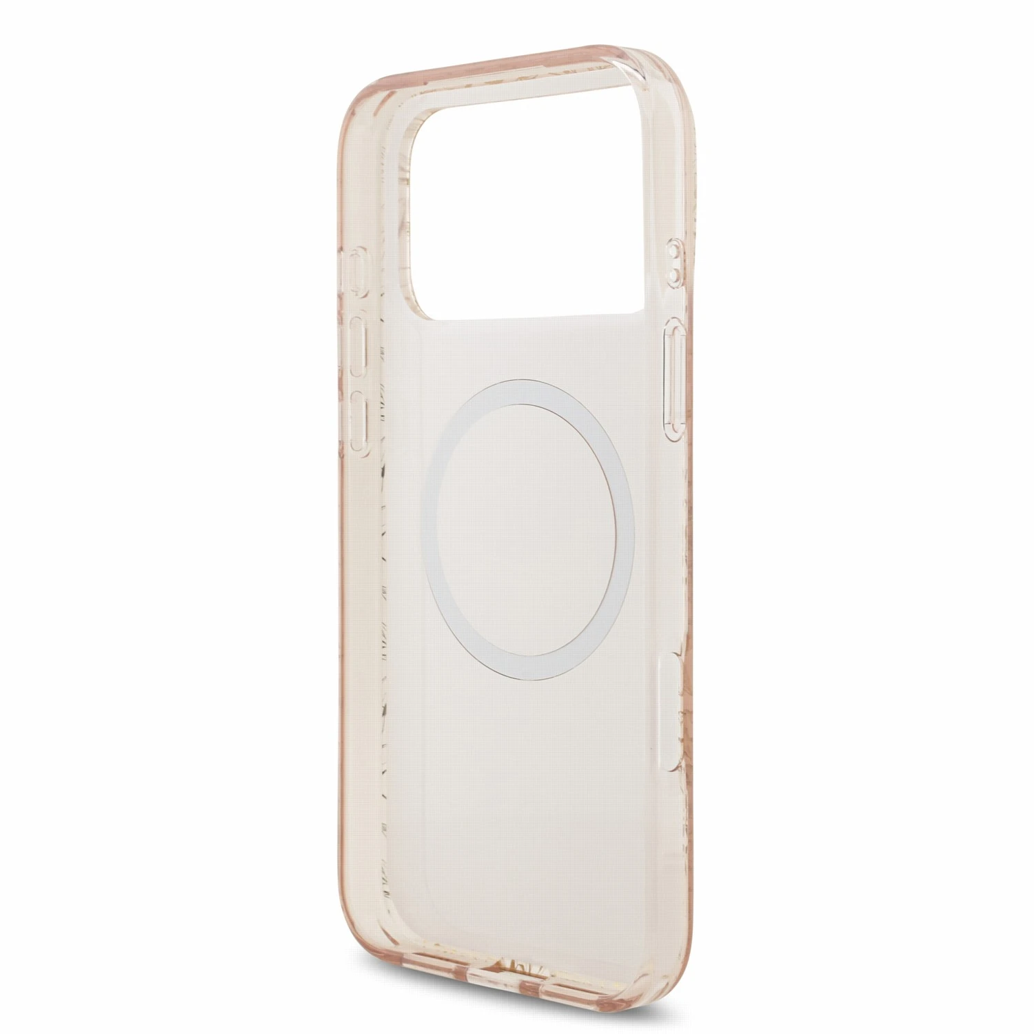 Guess IML Flowers Allover Strap MagSafe Zadní Kryt pro iPhone 18 Pro Max Pink