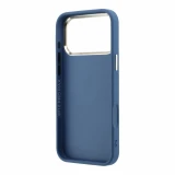 Guess PU 4G Resin Metal Logo Zadní Kryt pro iPhone 18 Pro Max Blue