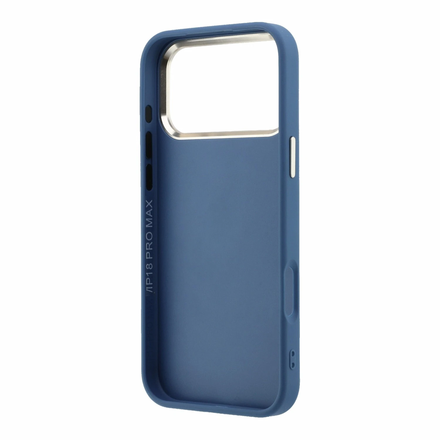 Guess PU 4G Resin Metal Logo Zadní Kryt pro iPhone 18 Pro Max Blue