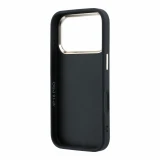 Guess PU 4G Resin Metal Logo Zadní Kryt pro iPhone 18 Pro Black