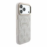 Guess PU Leather 4G Gold Frame Embossed MagSafe Zadní Kryt pro iPhone 18 Pro Max Pink
