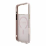 Guess PU Leather 4G Gold Frame Embossed MagSafe Zadní Kryt pro iPhone 18 Pro Max Pink