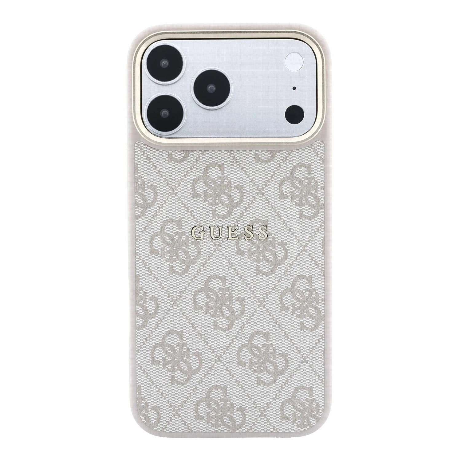 Guess PU Leather 4G Gold Frame Embossed MagSafe Zadní Kryt pro iPhone 18 Pro Max Pink