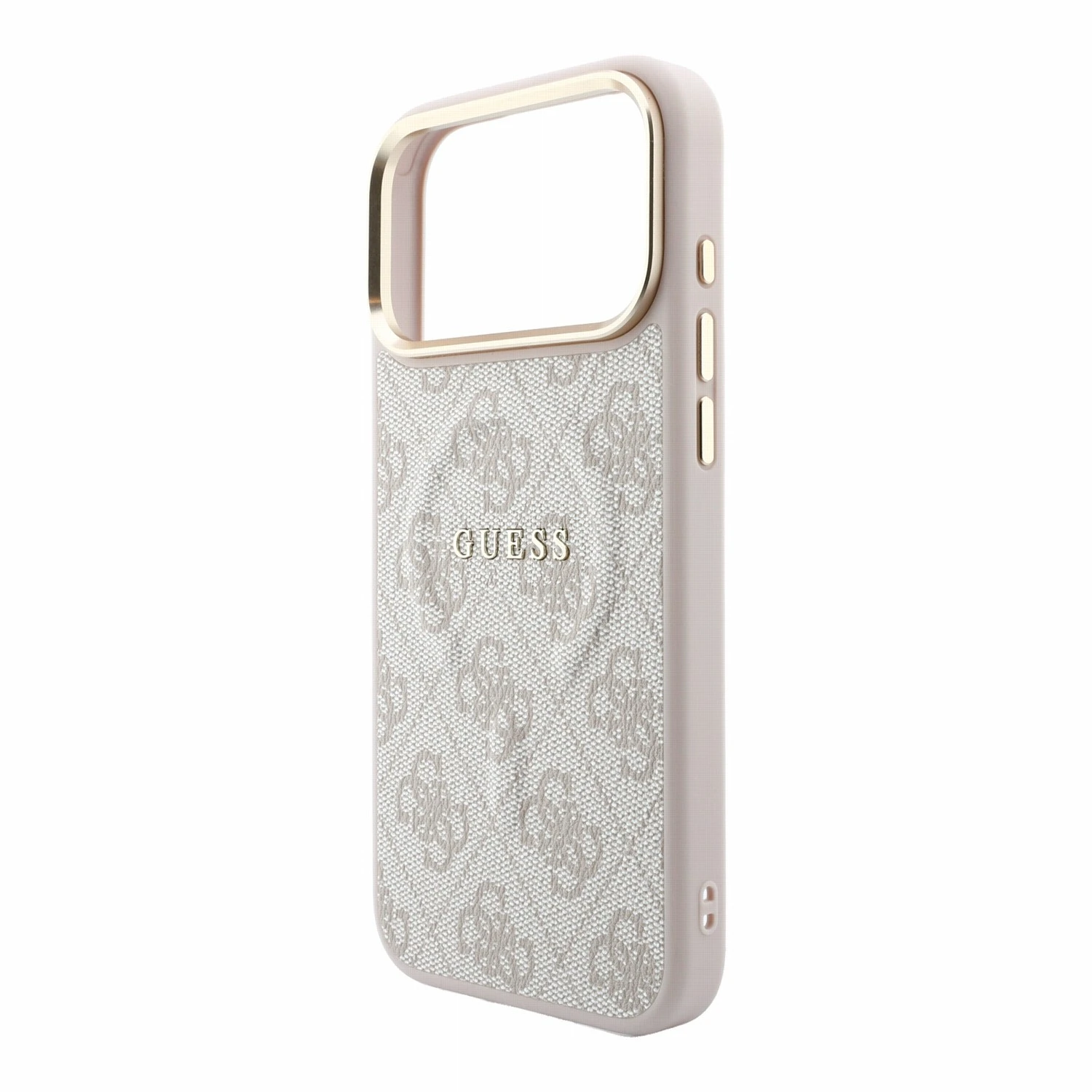 Guess PU Leather 4G Gold Frame Embossed MagSafe Zadní Kryt pro iPhone 18 Pro Max Pink