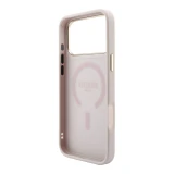 Guess PU Leather 4G Gold Frame Embossed MagSafe Zadní Kryt pro iPhone 18 Pro Pink