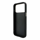 Guess PU Leather 4G Gold Frame Embossed MagSafe Zadní Kryt pro iPhone 18 Pro Max Black