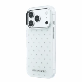 Karl Lagerfeld IML Rhinestones Allover Magsafe Zadní Kryt pro iPhone 18 Pro Max White