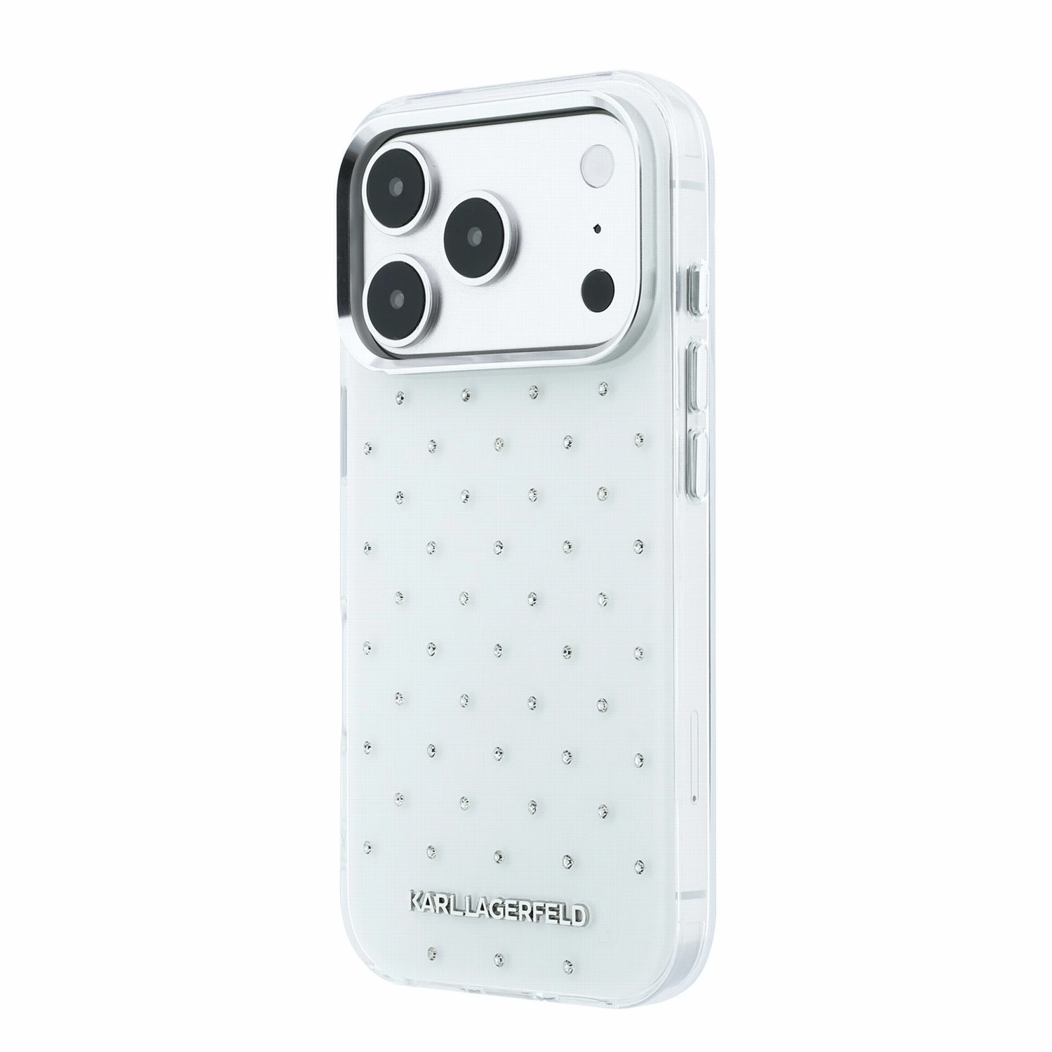 Karl Lagerfeld IML Rhinestones Allover Magsafe Zadní Kryt pro iPhone 18 Pro Max White