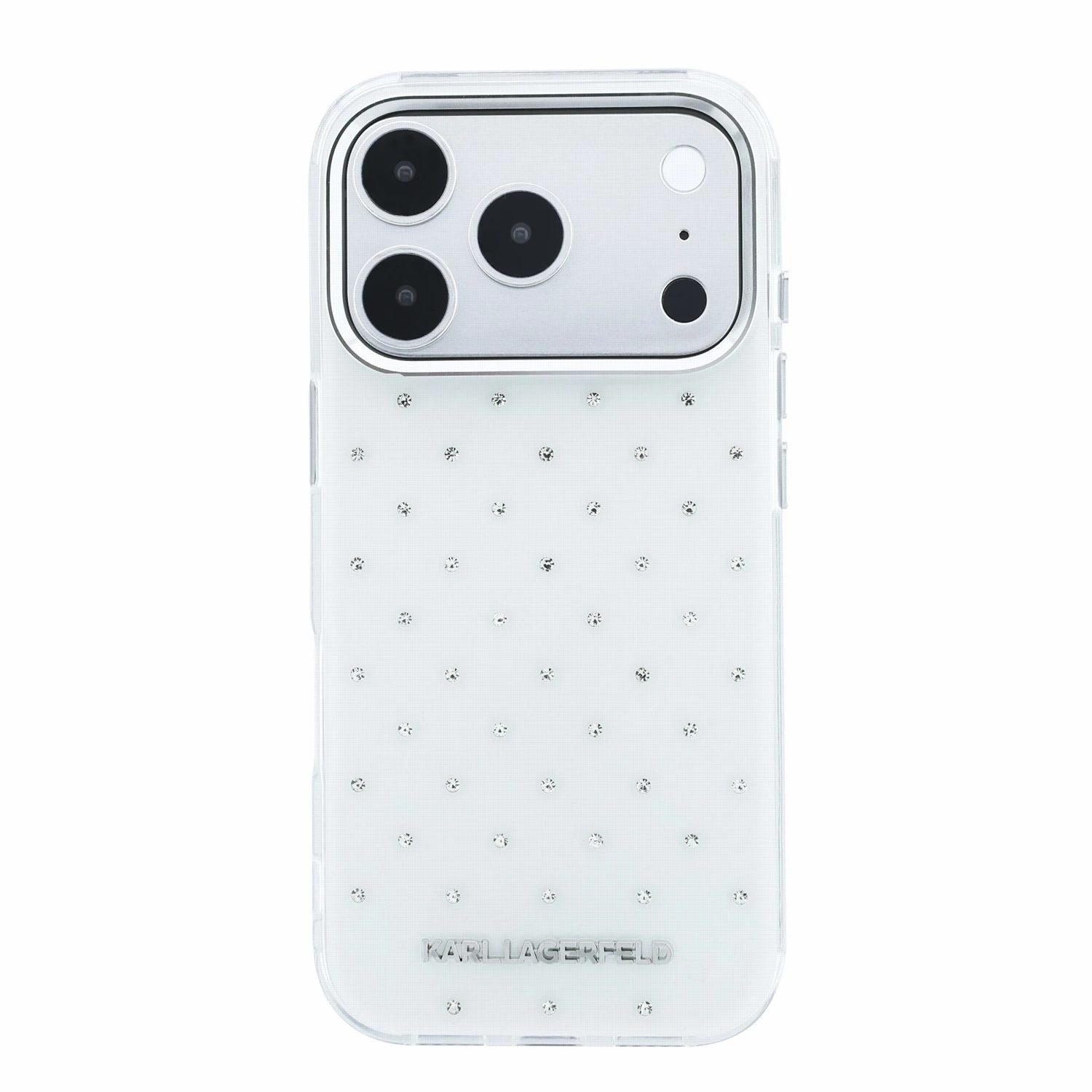Karl Lagerfeld IML Rhinestones Allover Magsafe Zadní Kryt pro iPhone 18 Pro Max White