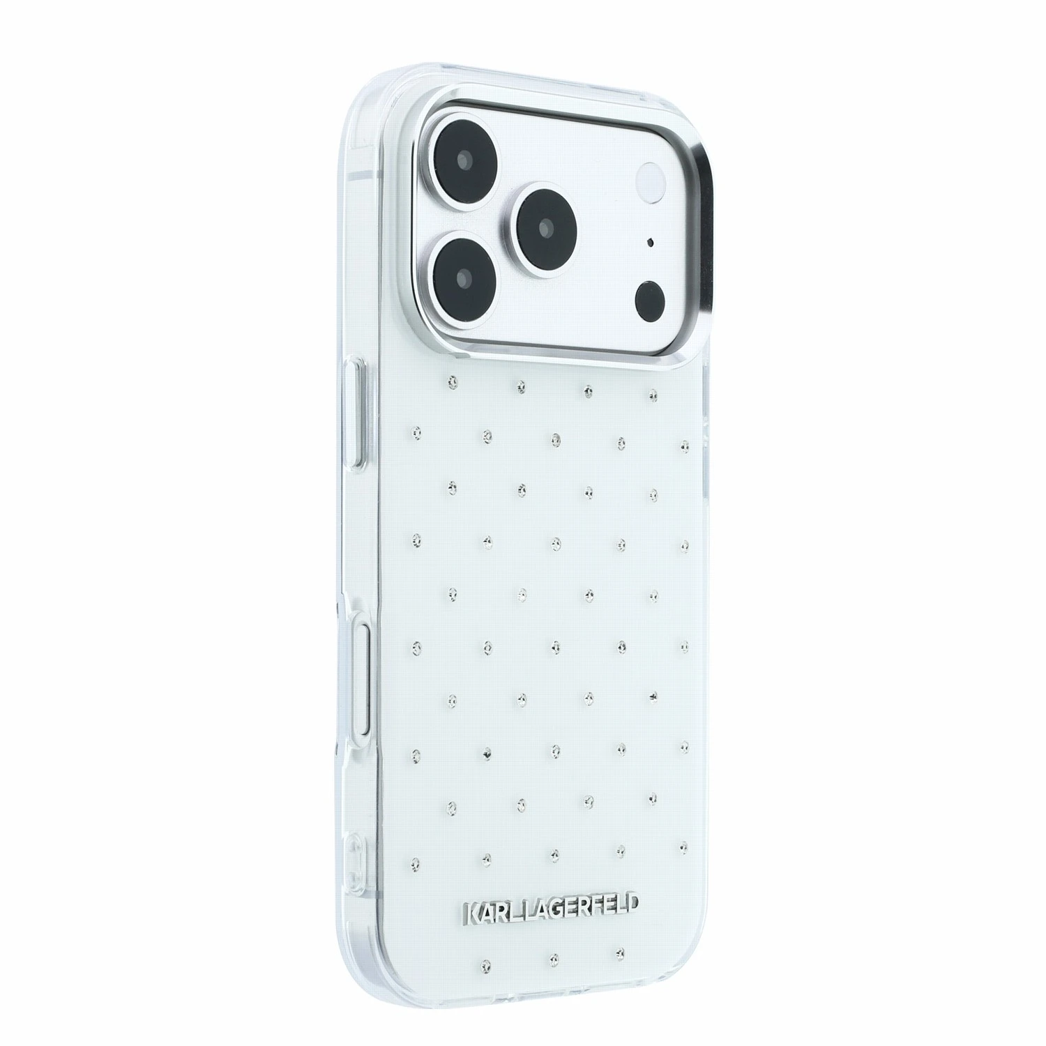 Karl Lagerfeld IML Rhinestones Allover Magsafe Zadní Kryt pro iPhone 18 Pro Max White
