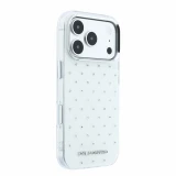 Karl Lagerfeld IML Rhinestones Allover Magsafe Zadní Kryt pro iPhone 18 Pro White