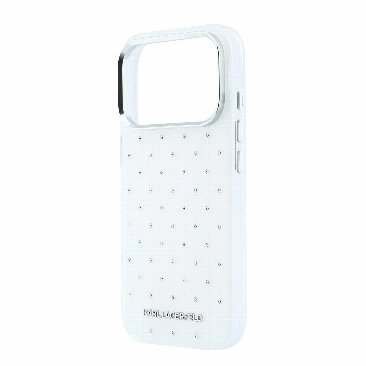 Karl Lagerfeld IML Rhinestones Allover Magsafe Zadní Kryt pro iPhone 18 Pro White