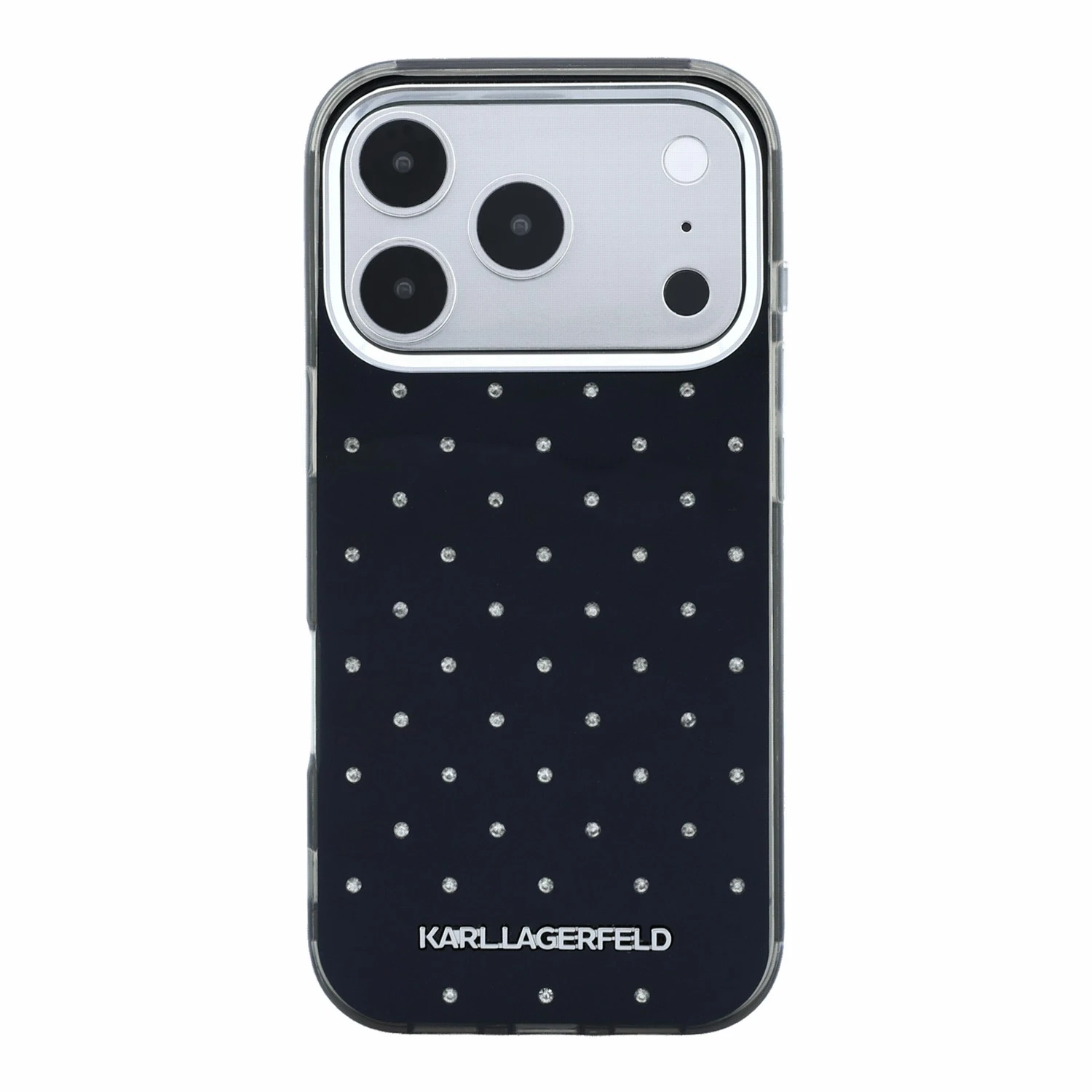 Karl Lagerfeld IML Rhinestones Allover Magsafe Zadní Kryt pro iPhone 18 Pro Black
