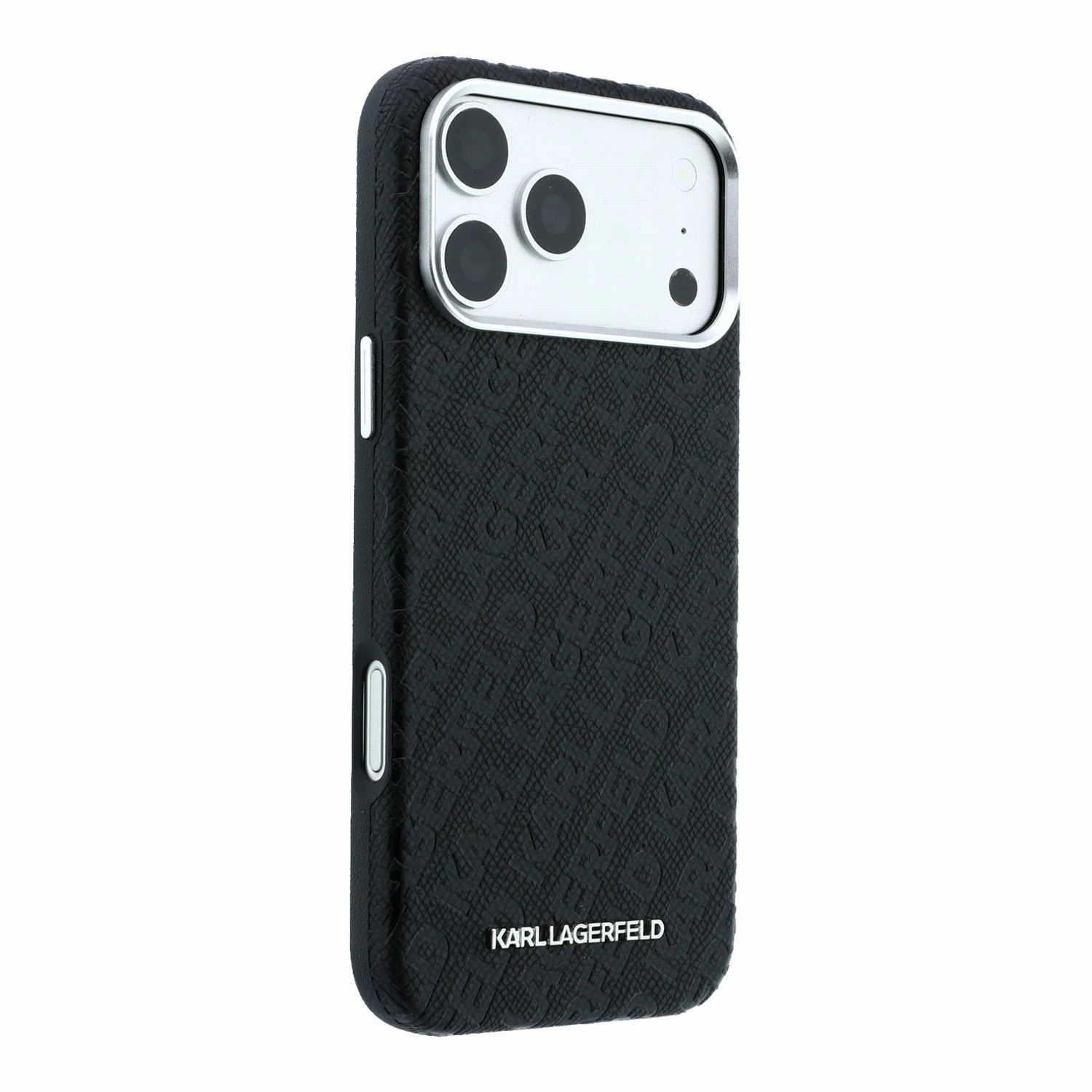 Karl Lagerfeld PU Grained Allover Semi Wrap Magsafe Zadní Kryt pro iPhone 18 Pro Max Black