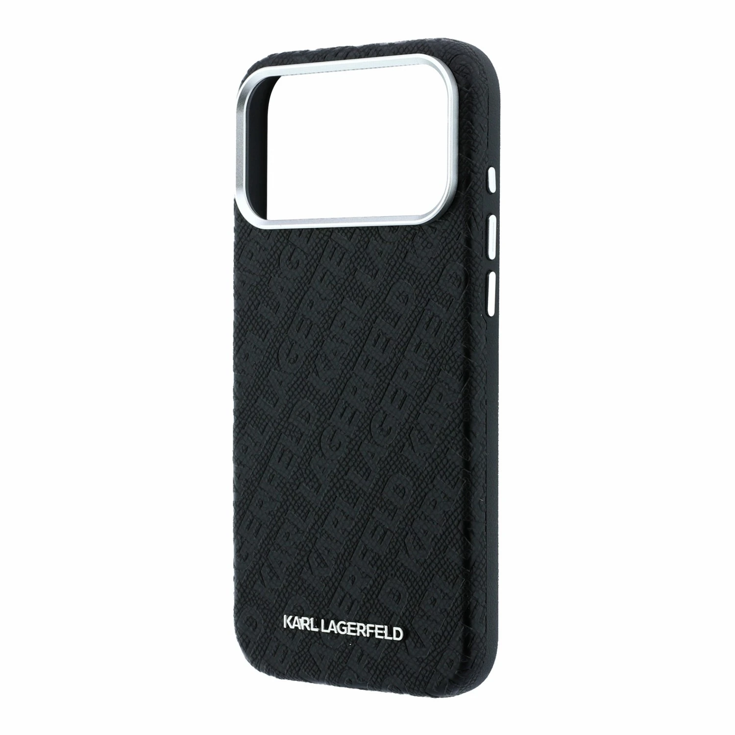 Karl Lagerfeld PU Grained Allover Semi Wrap Magsafe Zadní Kryt pro iPhone 18 Pro Max Black