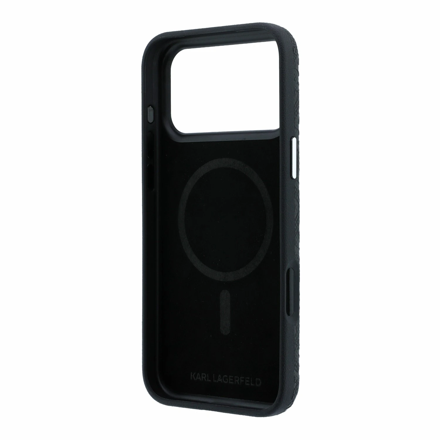 Karl Lagerfeld PU Grained Allover Semi Wrap Magsafe Zadní Kryt pro iPhone 18 Pro Max Black