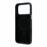 Karl Lagerfeld PU Grained Allover Semi Wrap Magsafe Zadní Kryt pro iPhone 18 Pro Black